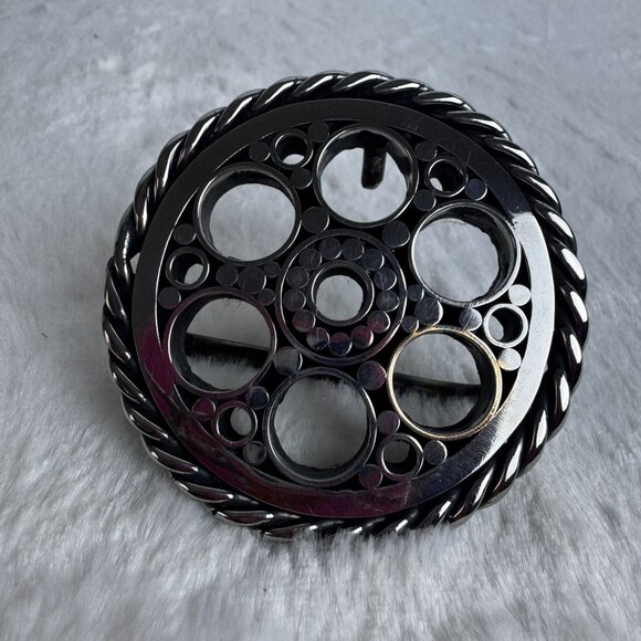 Pipefitter Steampunk Distressed Metal Belt Buckle With Intricate Design Handmade - Picture 1 of 7